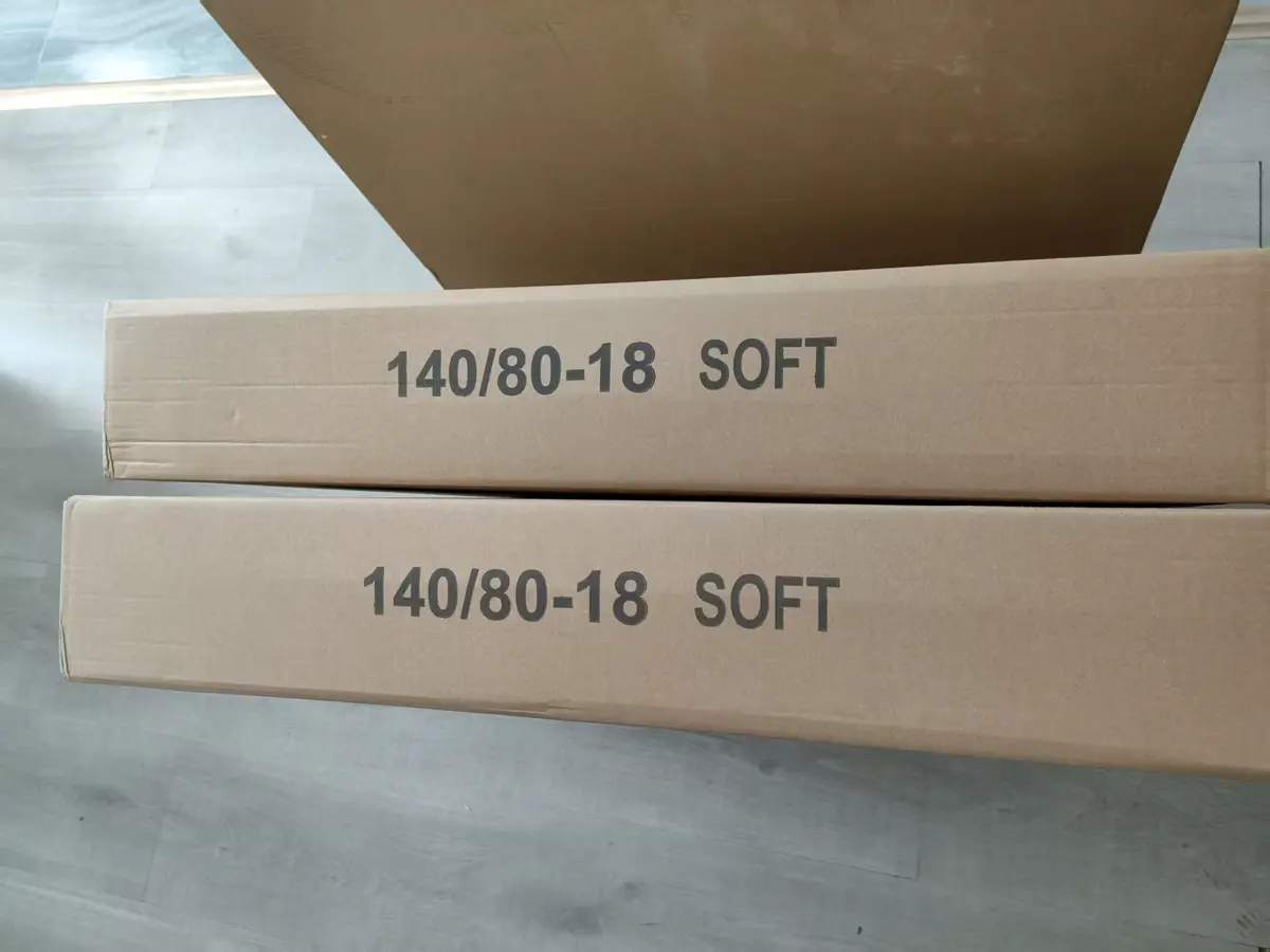 Mousse tube export cartons marked 140/80-18 soft